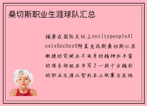 桑切斯职业生涯球队汇总